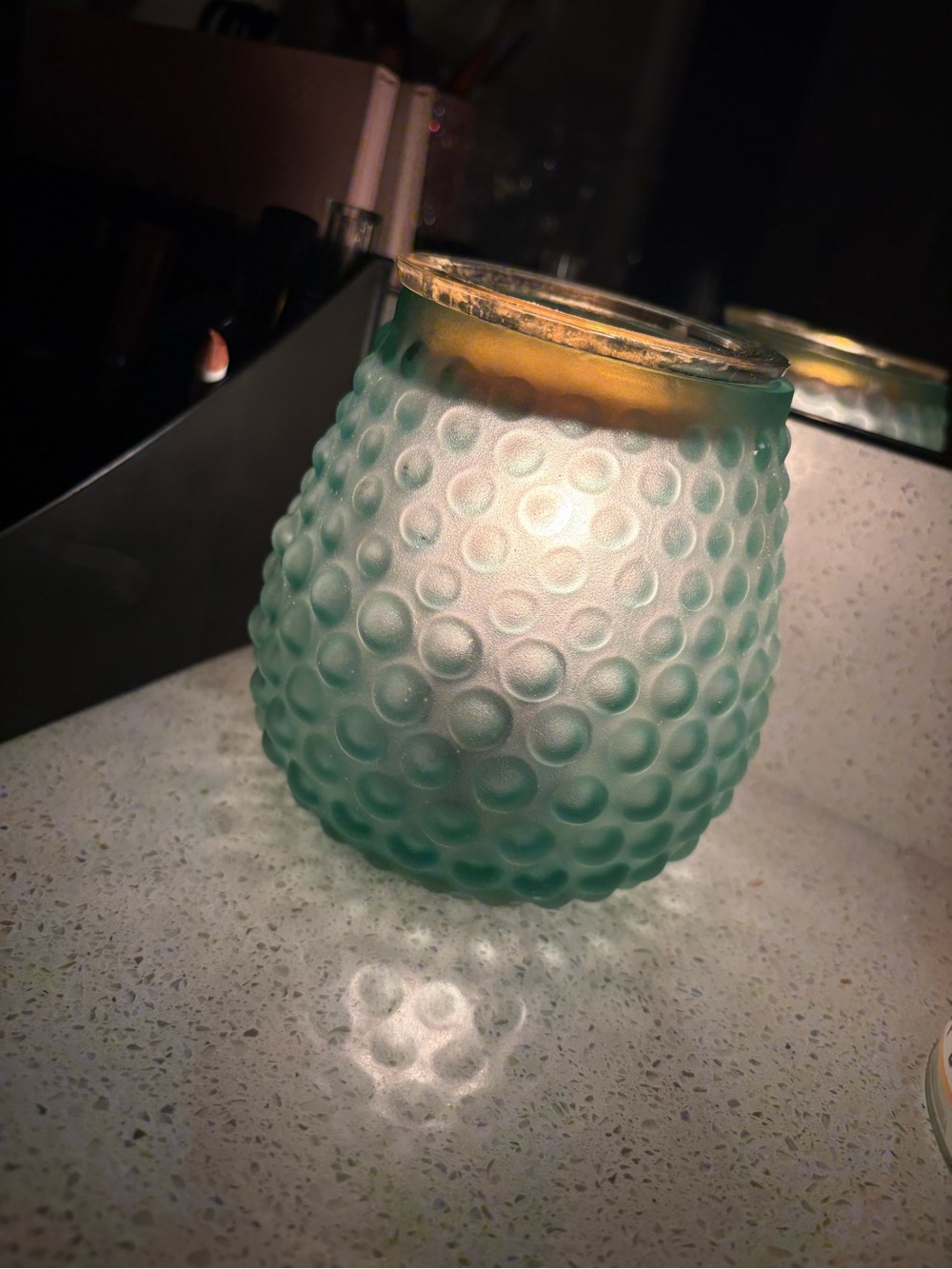 Scentsy Seafoam Green Bubble Glass Warmer